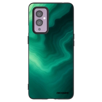 Picasee silikonowe czarne etui na OnePlus 9 - Malachite