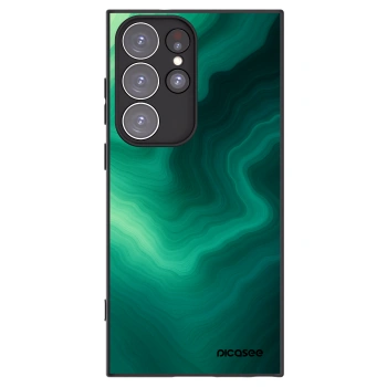 Picasee silikonowe czarne etui na Samsung Galaxy S23 Ultra 5G - Malachite