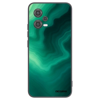 Picasee silikonowe czarne etui na Xiaomi Poco X5 - Malachite