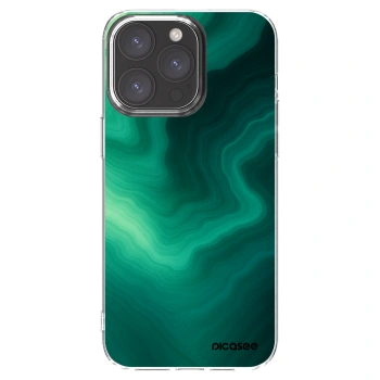 Picasee silikonowe przeźroczyste etui na Apple iPhone 15 Pro Max - Malachite