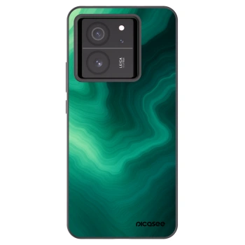 Picasee silikonowe czarne etui na Xiaomi 13T - Malachite