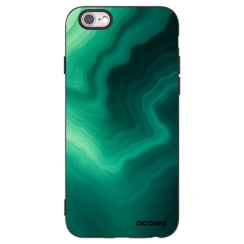 Picasee silikonowe czarne etui na Apple iPhone 6/6S - Malachite