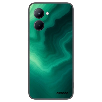 Picasee silikonowe czarne etui na Realme C33 (2023) - Malachite