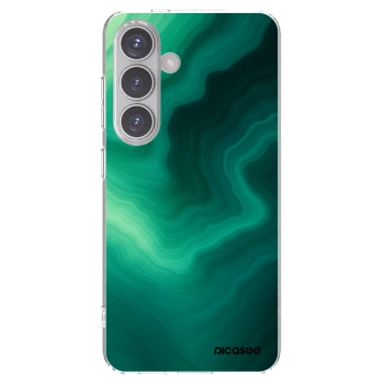 Picasee silikonowe przeźroczyste etui na Samsung Galaxy S24 S921B 5G - Malachite