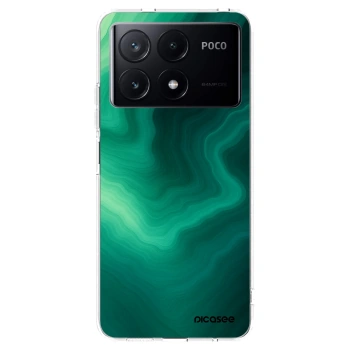 Picasee silikonowe przeźroczyste etui na Xiaomi Poco X6 Pro - Malachite