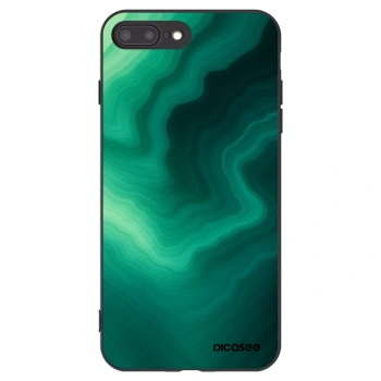 Picasee silikonowe czarne etui na Apple iPhone 7 Plus - Malachite