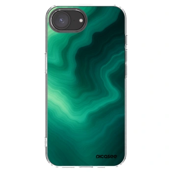 Picasee silikonowe przeźroczyste etui na Apple iPhone 16e - Malachite