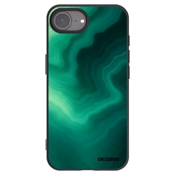 Picasee silikonowe czarne etui na Apple iPhone 16e - Malachite