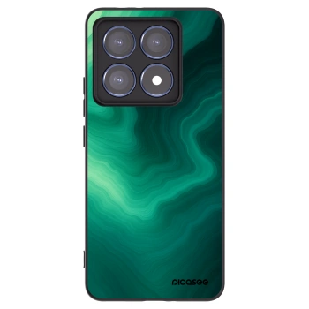 Picasee silikonowe czarne etui na Xiaomi 14T Pro - Malachite