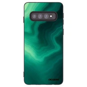 Picasee silikonowe czarne etui na Samsung Galaxy S10 G973 - Malachite