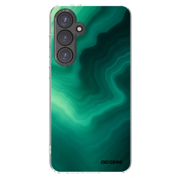 Picasee silikonowe przeźroczyste etui na Samsung Galaxy S24 FE S721B - Malachite