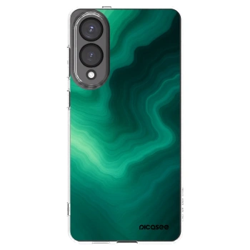 Picasee silikonowe przeźroczyste etui na Samsung Galaxy S25 Edge 5G - Malachite