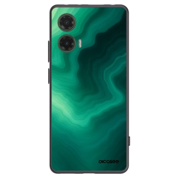 Picasee silikonowe czarne etui na Motorola Moto G35 5G - Malachite