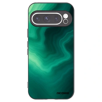 Picasee silikonowe czarne etui na Google Pixel 9 Pro - Malachite