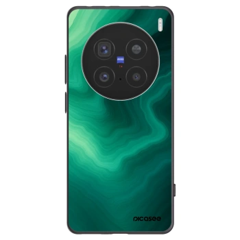 Picasee silikonowe czarne etui na Vivo X200 Pro - Malachite