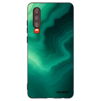 Picasee silikonowe czarne etui na Huawei P30 - Malachite