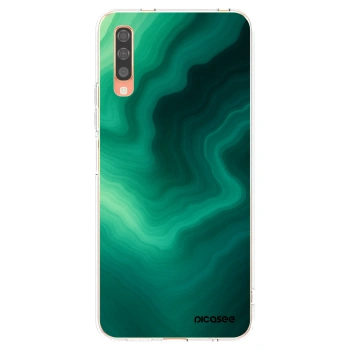 Picasee silikonowe przeźroczyste etui na Samsung Galaxy A70 A705F - Malachite