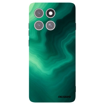 Picasee silikonowe czarne etui na Motorola Edge 60 Pro - Malachite