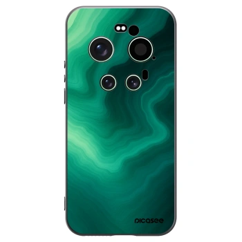 Picasee silikonowe czarne etui na Xiaomi 17 Ultra - Malachite