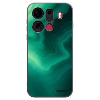 Picasee silikonowe czarne etui na OPPO Find X9 Pro - Malachite