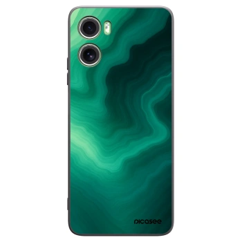 Picasee silikonowe czarne etui na Motorola Moto G06 - Malachite