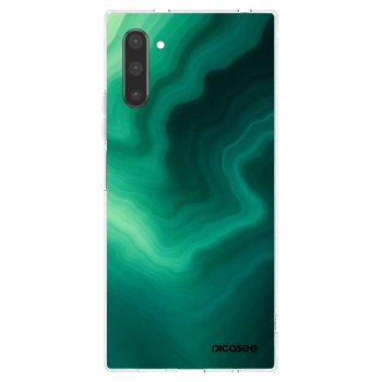 Picasee silikonowe przeźroczyste etui na Samsung Galaxy Note 10 N970F - Malachite