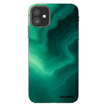 Picasee silikonowe przeźroczyste etui na Apple iPhone 11 - Malachite