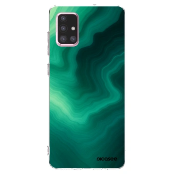 Picasee silikonowe przeźroczyste etui na Samsung Galaxy A71 A715F - Malachite