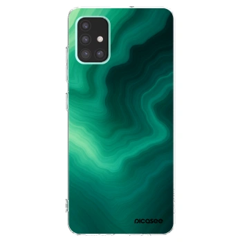 Picasee silikonowe przeźroczyste etui na Samsung Galaxy A51 A515F - Malachite