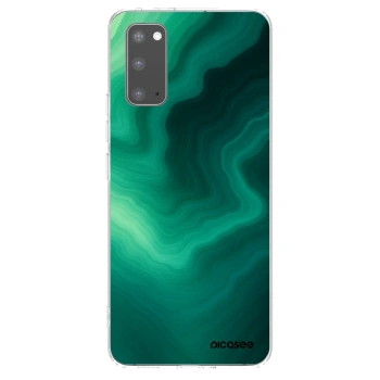 Picasee silikonowe przeźroczyste etui na Samsung Galaxy S20 G980F - Malachite