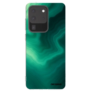 Picasee silikonowe przeźroczyste etui na Samsung Galaxy S20 Ultra 5G G988F - Malachite