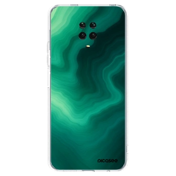 Picasee silikonowe przeźroczyste etui na Xiaomi Redmi Note 9 Pro - Malachite