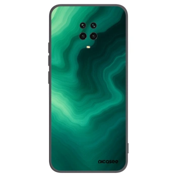 Picasee silikonowe czarne etui na Xiaomi Redmi Note 9 Pro - Malachite
