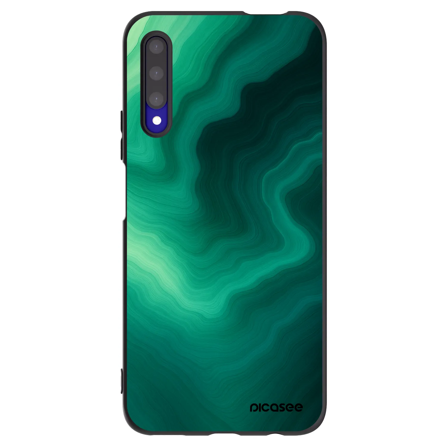 Picasee silikonowe czarne etui na Honor 9X Pro - Malachite