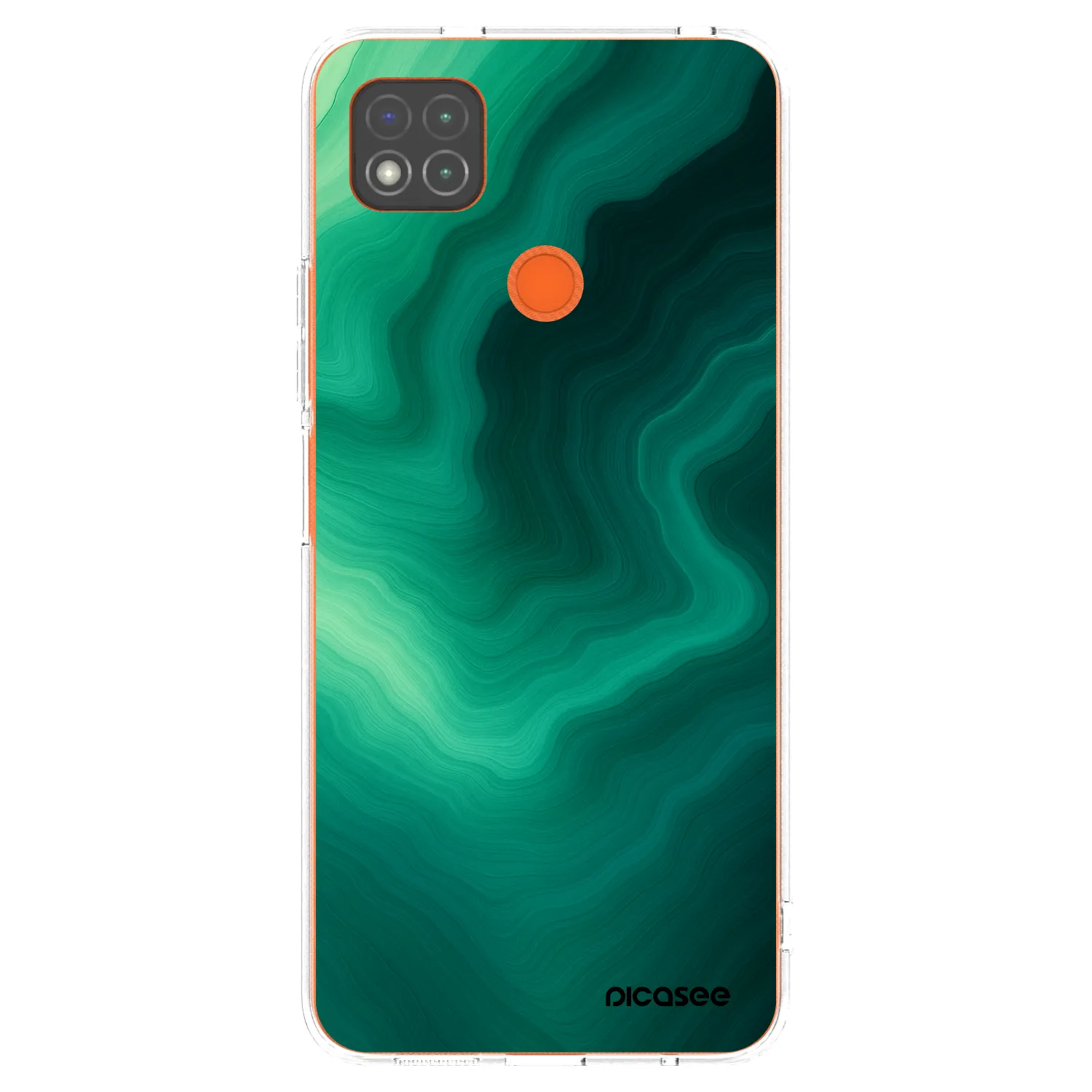 Picasee silikonowe przeźroczyste etui na Xiaomi Redmi 9C - Malachite
