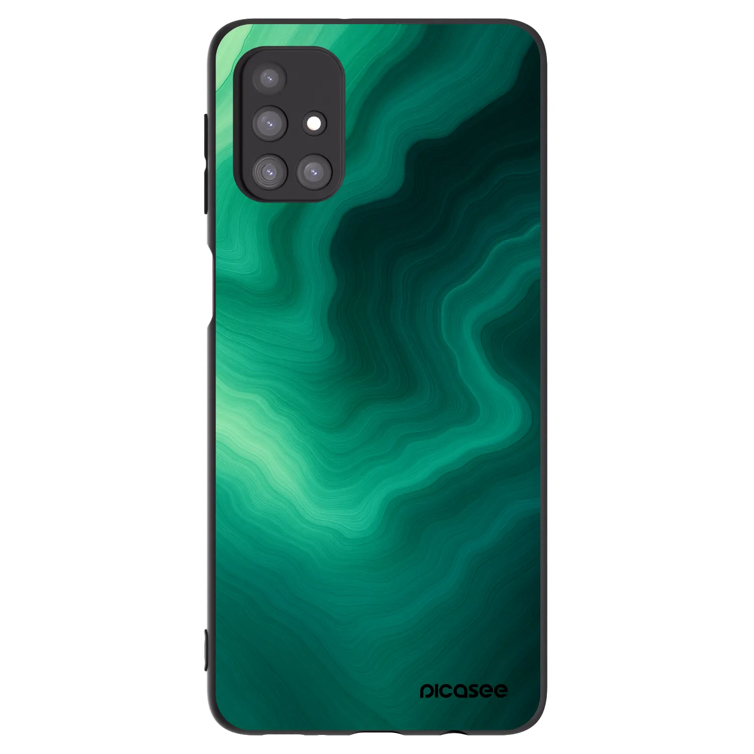 Picasee silikonowe czarne etui na Samsung Galaxy M31s - Malachite