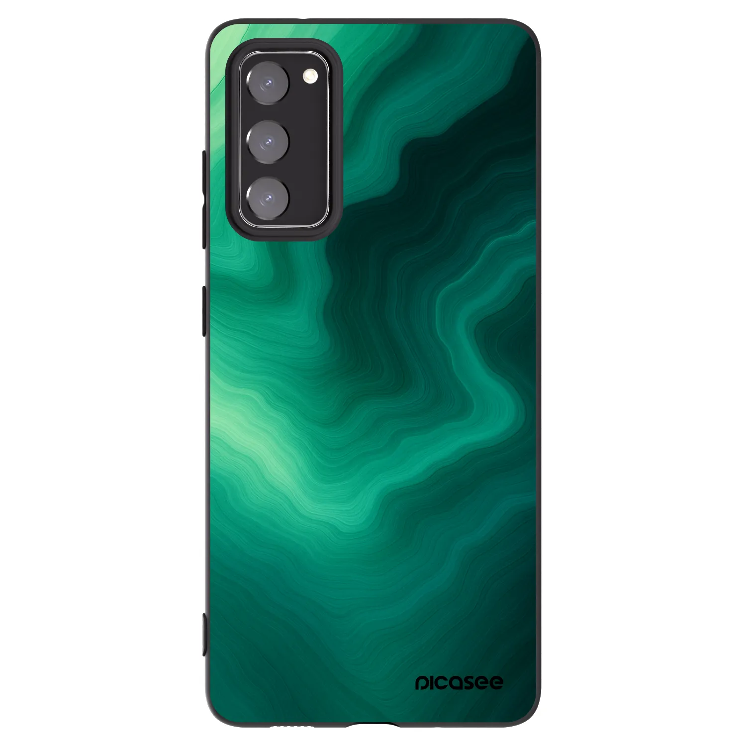 Picasee silikonowe czarne etui na Samsung Galaxy S20 FE - Malachite