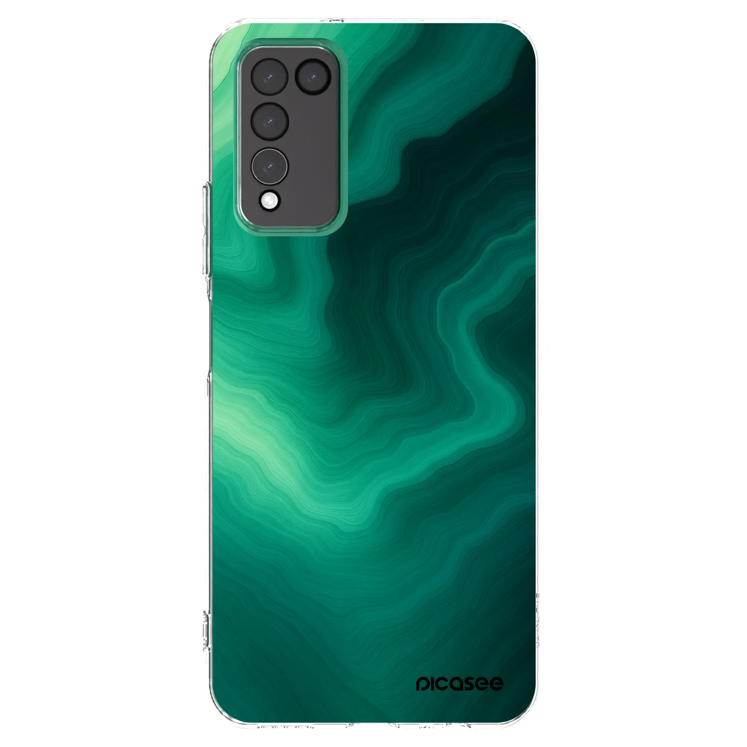 Picasee silikonowe przeźroczyste etui na Honor 10X Lite - Malachite