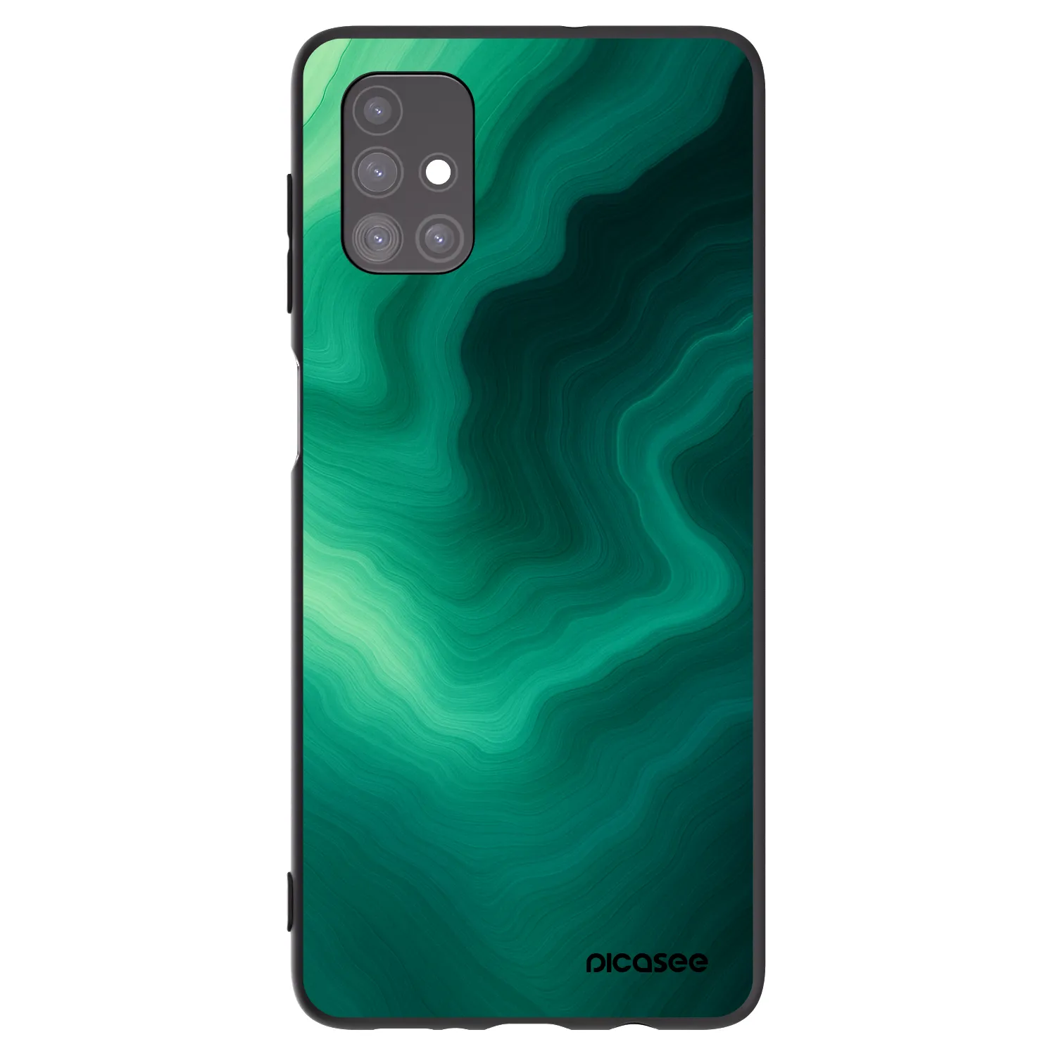 Picasee silikonowe czarne etui na Samsung Galaxy M51 M515F - Malachite