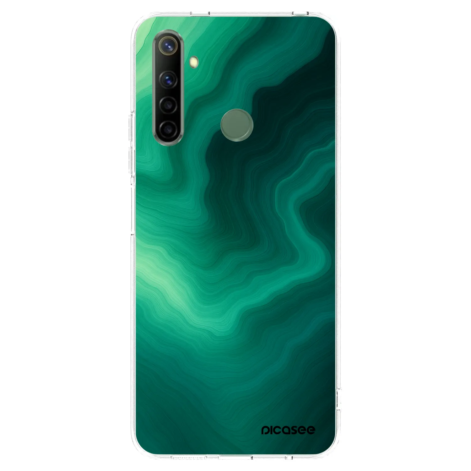 Picasee silikonowe przeźroczyste etui na Realme 6i - Malachite