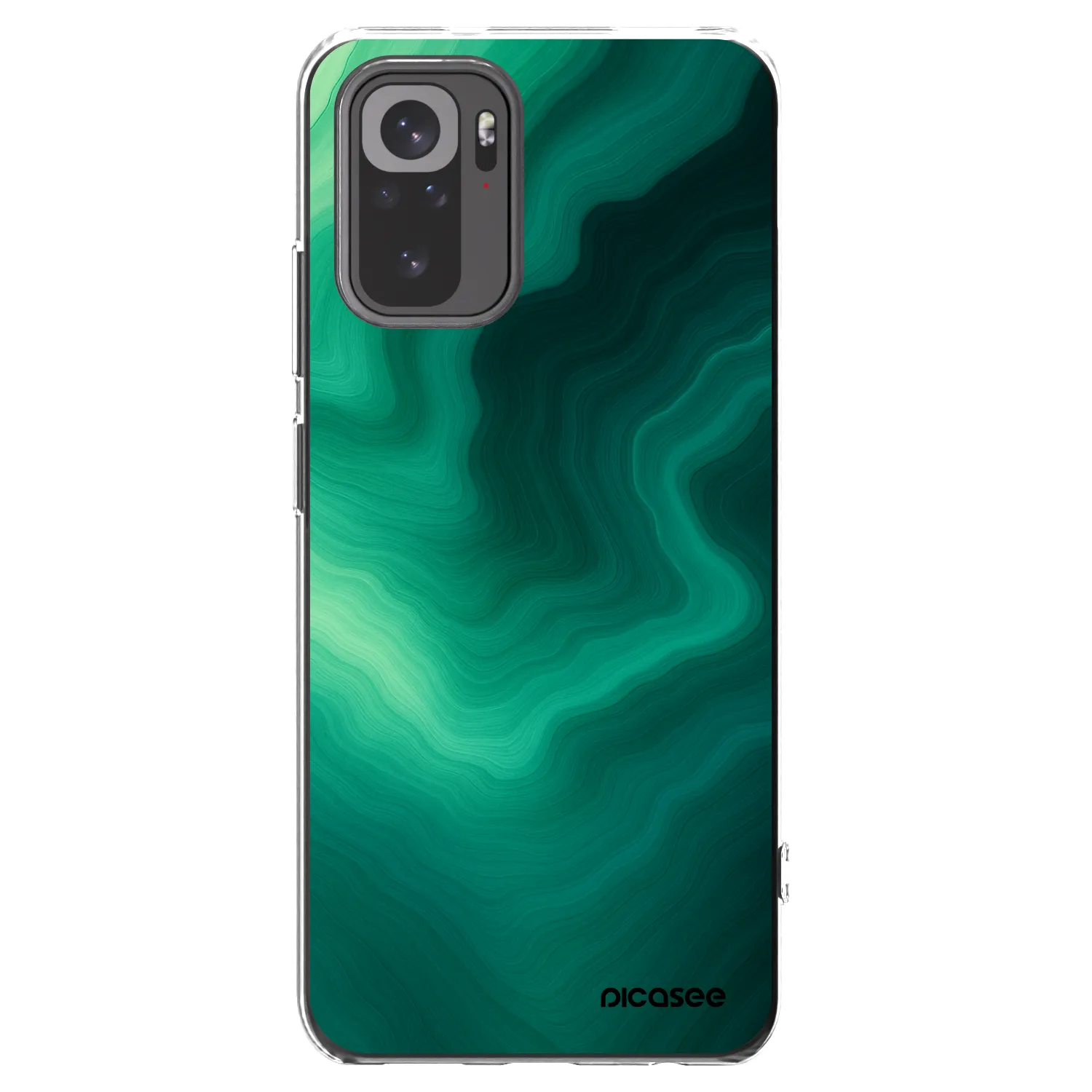 Picasee silikonowe przeźroczyste etui na Xiaomi Redmi Note 10 - Malachite