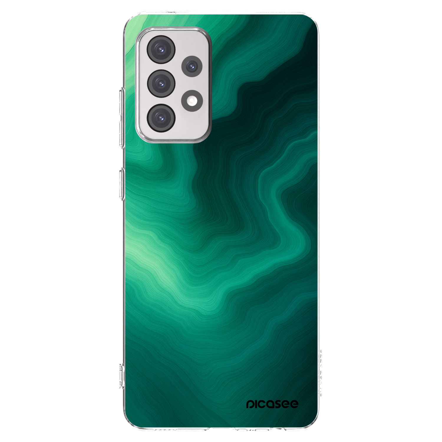 Picasee silikonowe przeźroczyste etui na Samsung Galaxy A52 5G A525F - Malachite