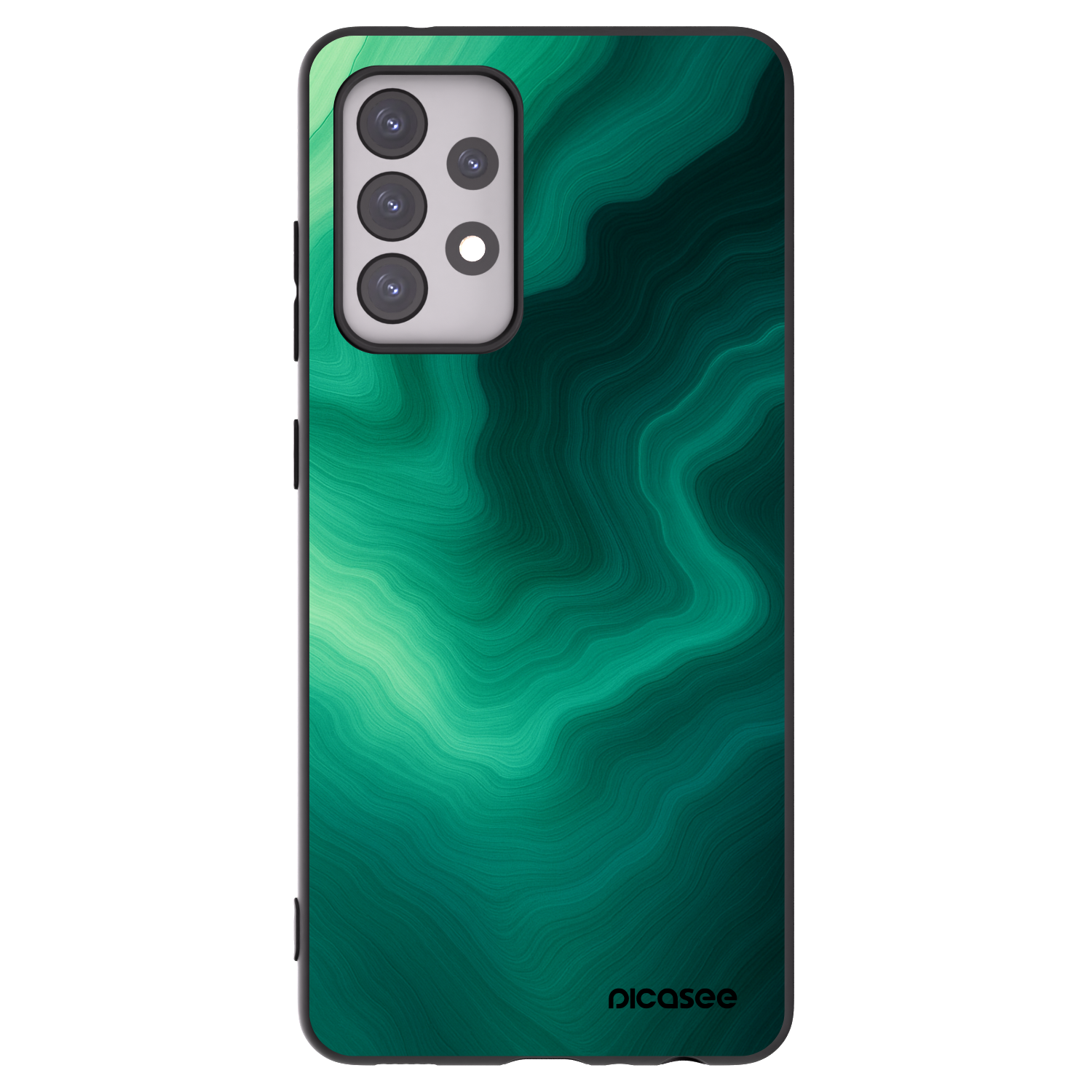 Picasee silikonowe czarne etui na Samsung Galaxy A52 5G A525F - Malachite
