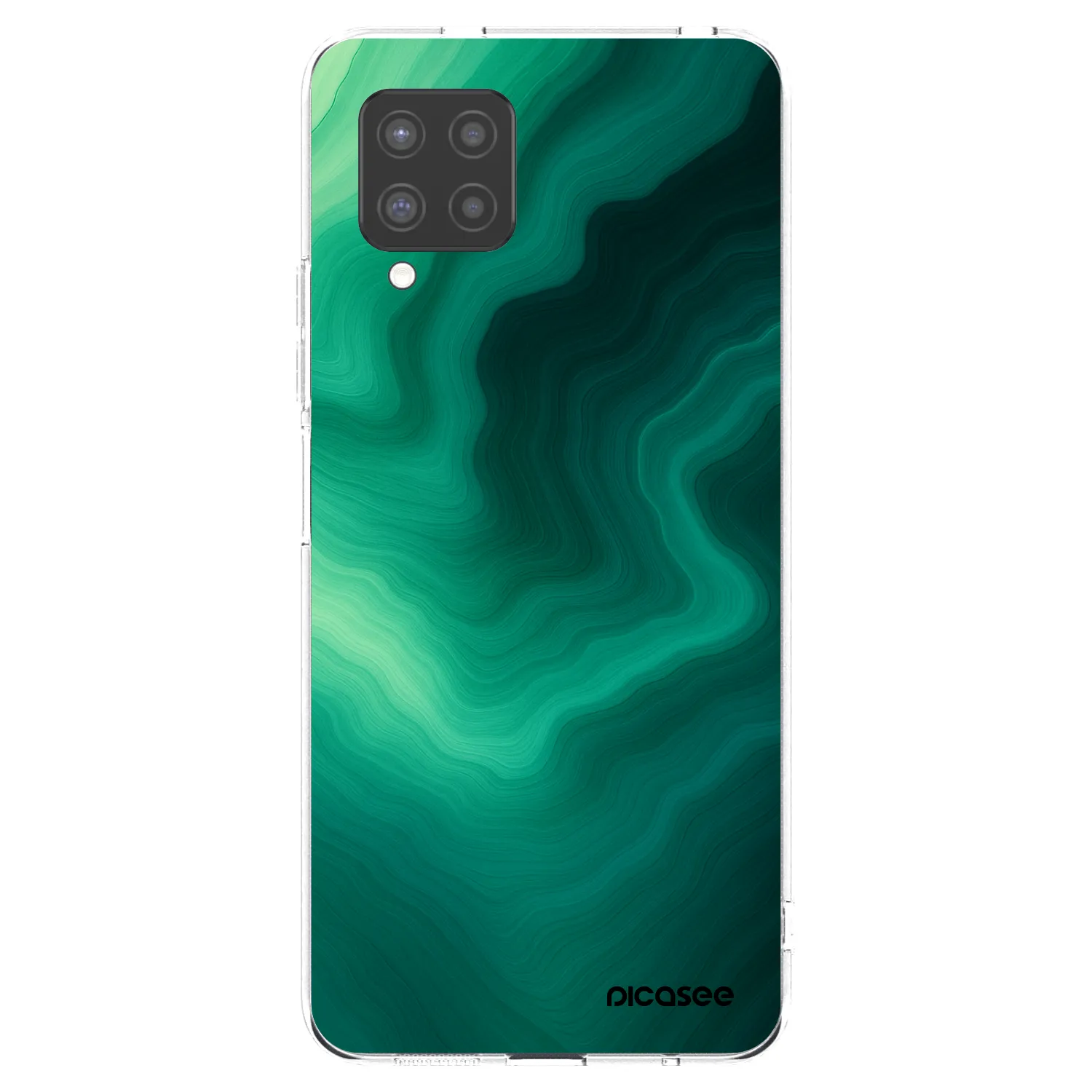 Picasee silikonowe przeźroczyste etui na Samsung Galaxy A42 A426B - Malachite