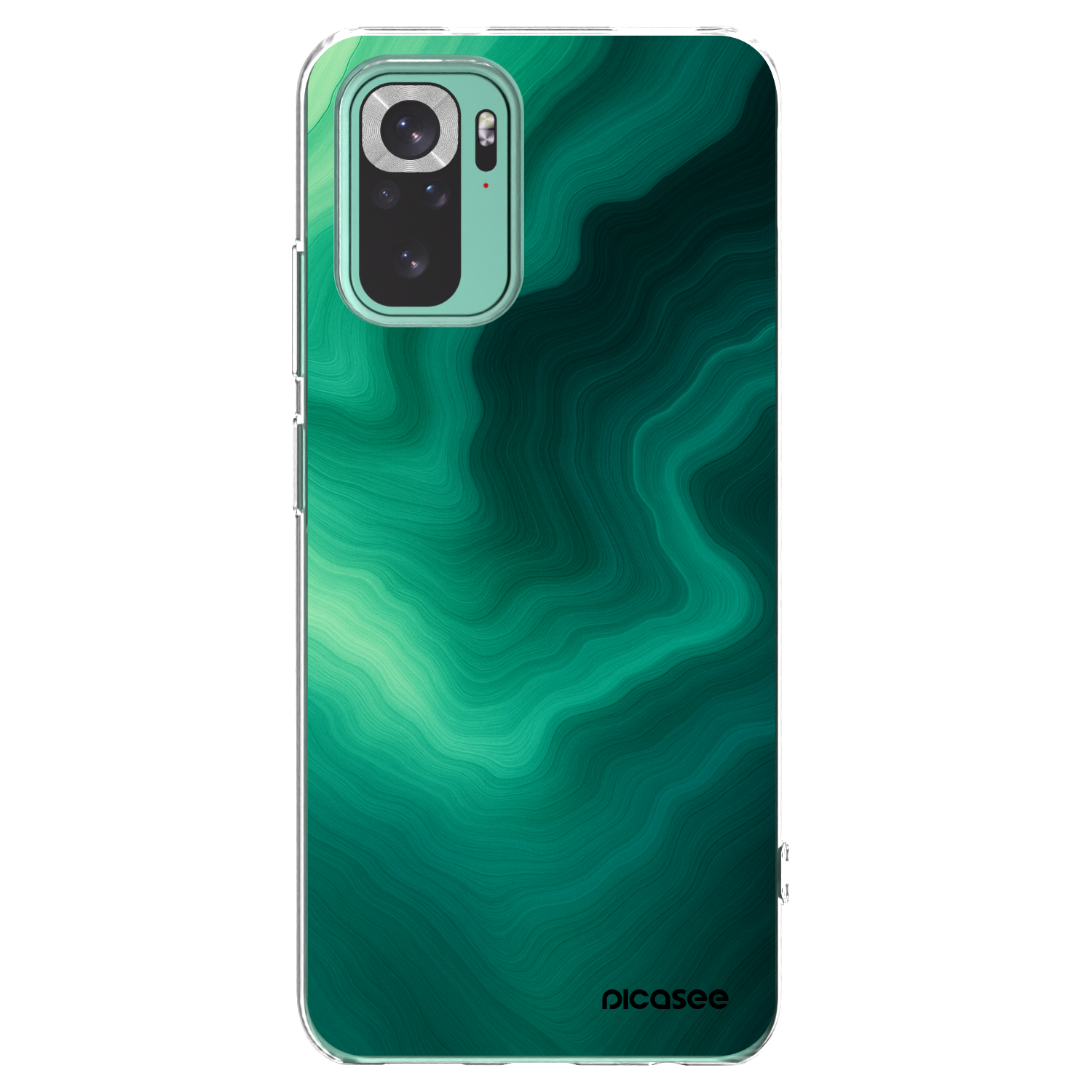Picasee silikonowe przeźroczyste etui na Xiaomi Redmi Note 10 Pro - Malachite