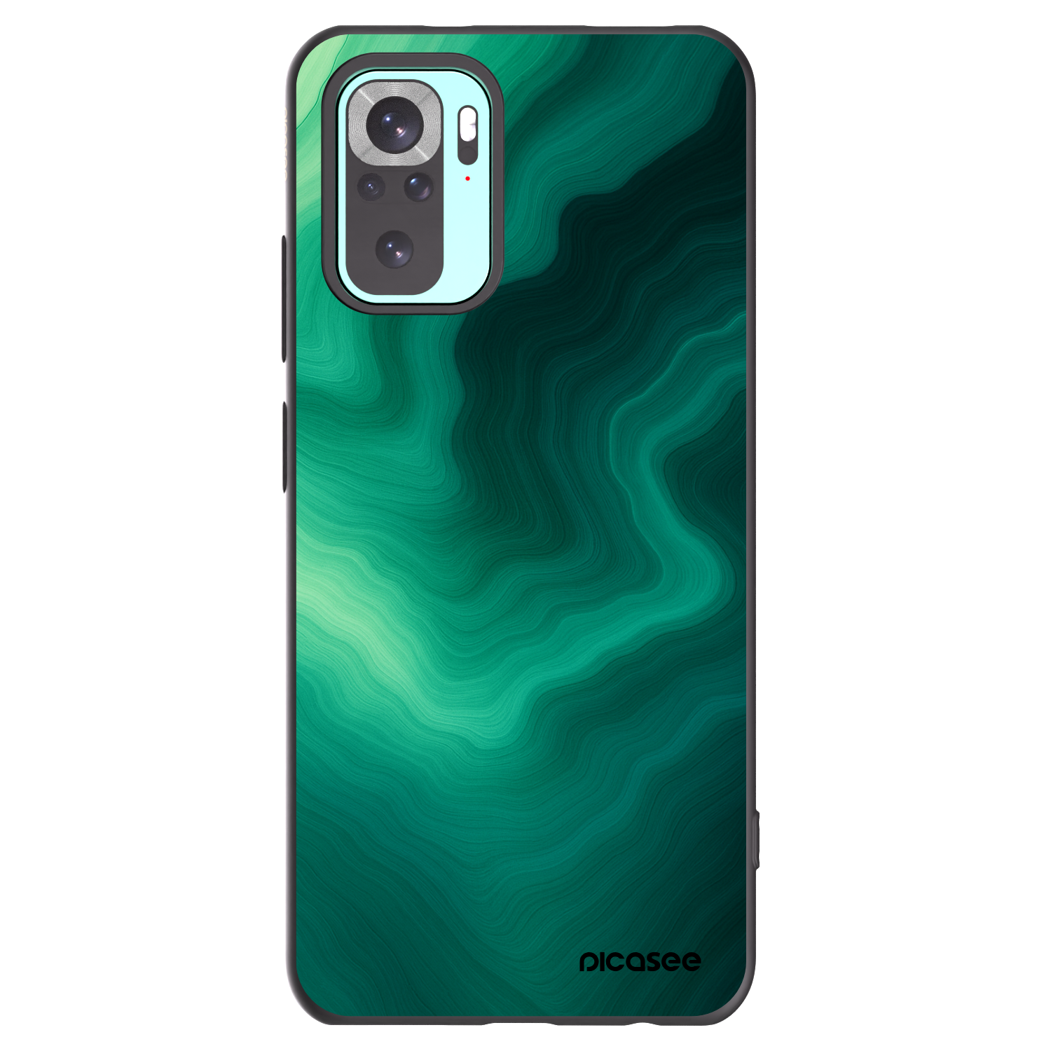 Picasee silikonowe czarne etui na Xiaomi Redmi Note 10 Pro - Malachite