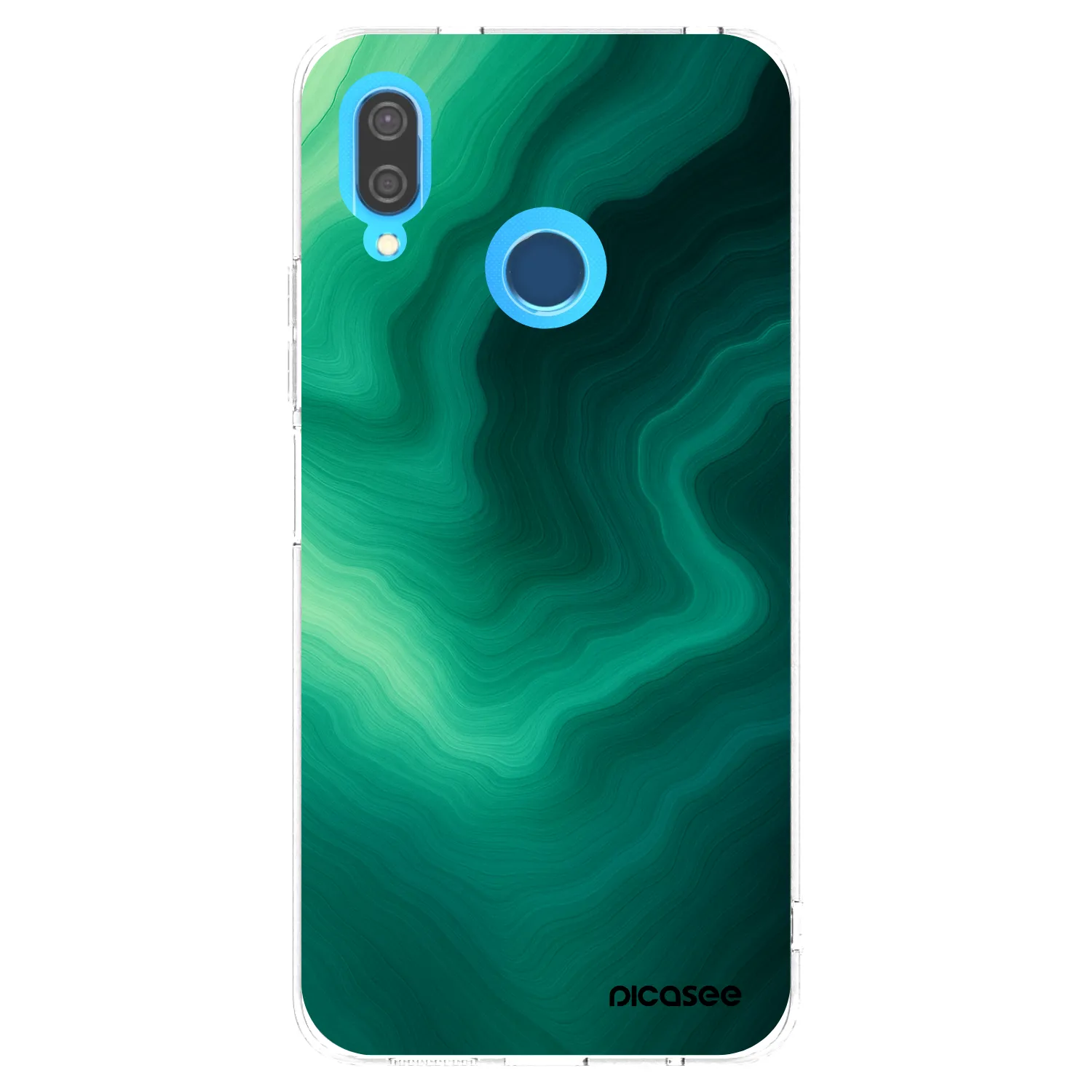 Picasee silikonowe przeźroczyste etui na Huawei P20 Lite - Malachite