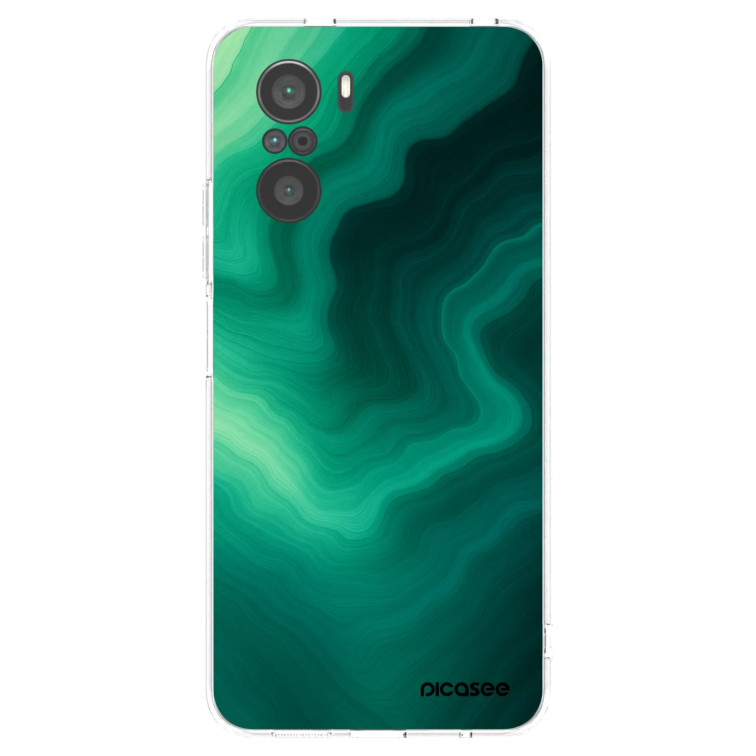 Picasee silikonowe przeźroczyste etui na Xiaomi Poco F3 - Malachite