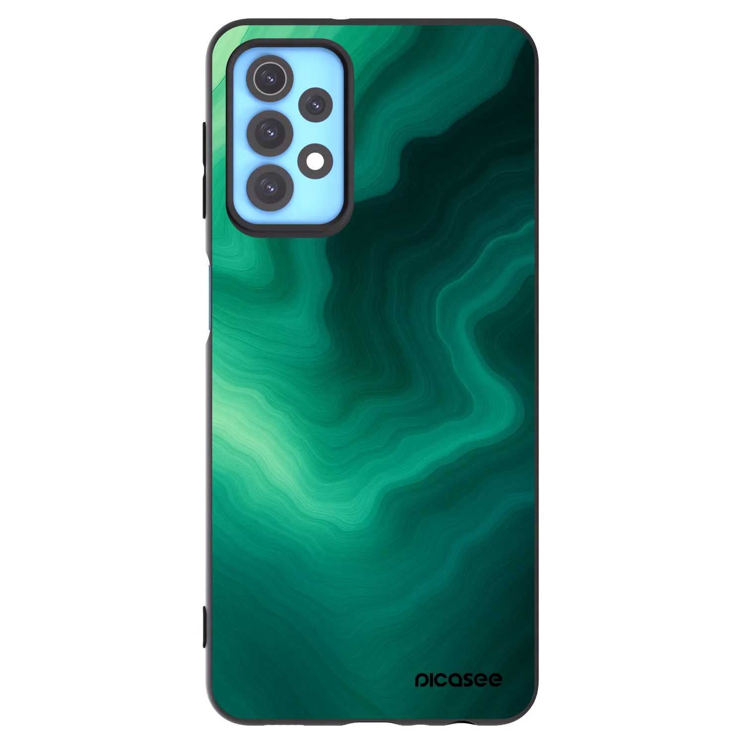 Picasee silikonowe czarne etui na Samsung Galaxy A32 4G SM-A325F - Malachite