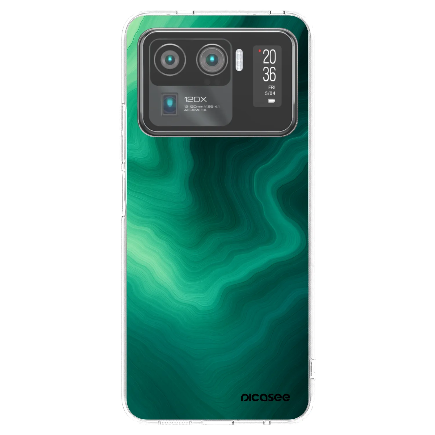 Picasee silikonowe przeźroczyste etui na Xiaomi Mi 11 Ultra - Malachite